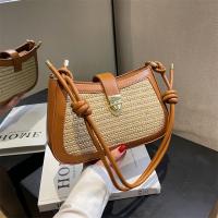 Straw Box Bag Woven Shoulder Bag soft surface PC