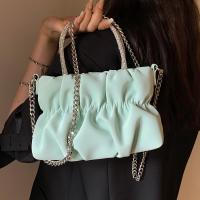 PU Leather Handbag with chain & soft surface PC