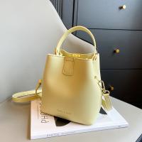 PU Leather Bucket Bag Handbag soft surface & attached with hanging strap PC