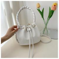 PU Leather Bucket Bag Handbag soft surface & attached with hanging strap PC