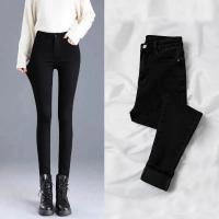 Cotton Slim & High Waist Women Jeans patchwork Solid PC