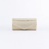 Polyester Easy Matching Clutch Bag with chain & with rhinestone PC