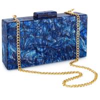 Acrylic hard-surface & Easy Matching Clutch Bag with chain PC