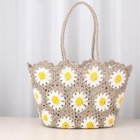 Cotton Handbag large capacity & hollow floral PC