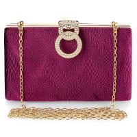 Polyester Easy Matching Clutch Bag with chain & with rhinestone PC