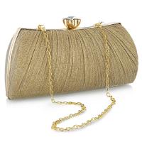 Polyester Easy Matching Clutch Bag with chain & with rhinestone PC