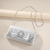 Polyester Easy Matching Clutch Bag with chain & with rhinestone bowknot pattern PC