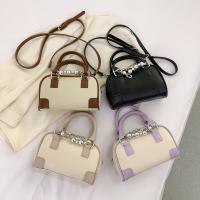 PU Leather Handbag soft surface & attached with hanging strap Solid PC