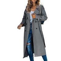 Acetaatvezel & Polyester Vrouwen Trench Coat Solide meer kleuren naar keuze stuk