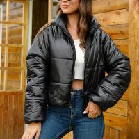 Polyester Femmes Parkas Solide Noir pièce