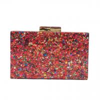 Acrylic hard-surface & Easy Matching Clutch Bag with chain mixed colors PC