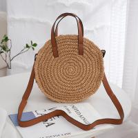 Paper Rope Beach Bag & Easy Matching Woven Tote attached with hanging strap brown PC