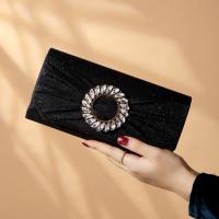 Polyester Clutch Bag with rhinestone Solid PC