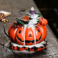 Purple Clay Backflow Burner Halloween Design & for home decoration handmade Solid orange PC