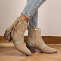 Chiffon Bottes Kaki Paire