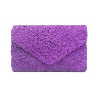 Lace & Polyester Box Bag Clutch Bag PC