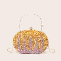 Polyester Easy Matching Clutch Bag with chain & with rhinestone PC