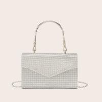 Polyester Easy Matching Clutch Bag with chain silver PC