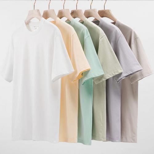 Cotton Women Short Sleeve T-Shirts & unisex & breathable Solid PC