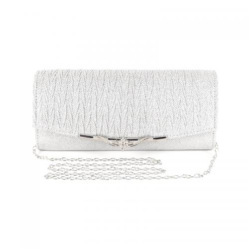 Metal & Satin Envelope & Easy Matching Clutch Bag PC