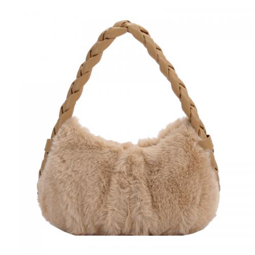 Plush Shell Shape Handbag soft surface Solid PC