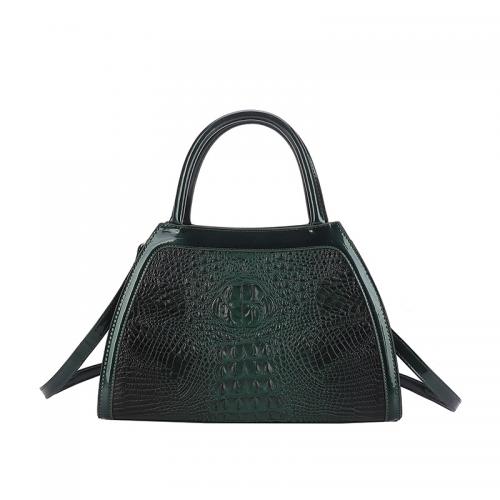 PU Leather Easy Matching Handbag attached with hanging strap crocodile grain PC