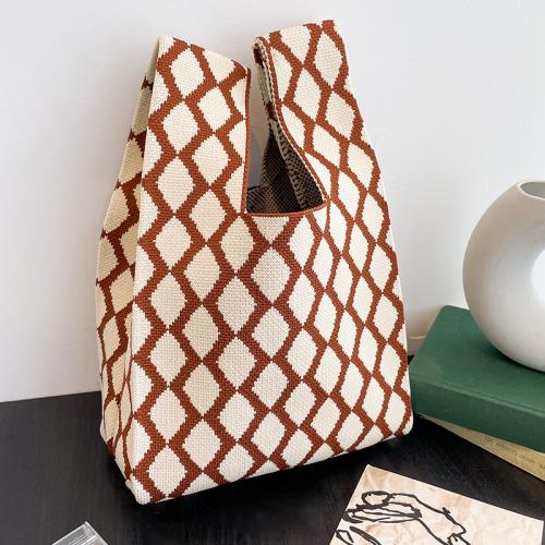 Polyester Handbag durable & hardwearing plaid PC