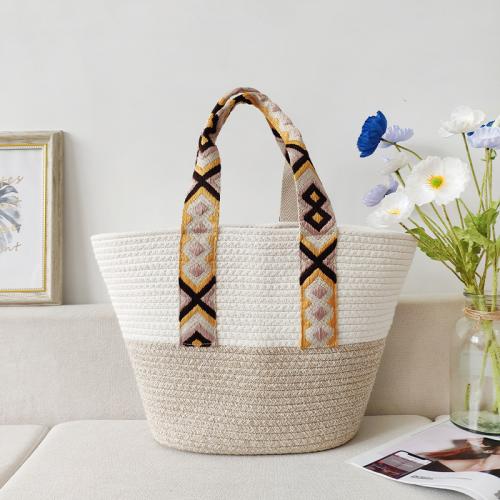 Cotton Cord Beach Bag & Easy Matching Woven Tote large capacity PC