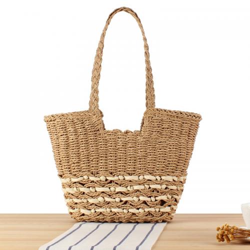 Paper Rope Beach Bag & Easy Matching Woven Shoulder Bag large capacity PC