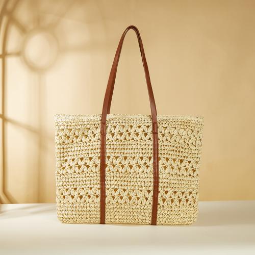 Paper Rope Beach Bag & Easy Matching Woven Shoulder Bag large capacity PC