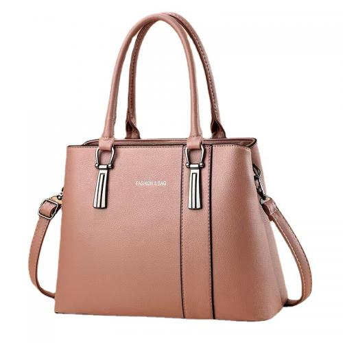 PU Leather hard-surface & Concise Handbag attached with hanging strap Solid PC