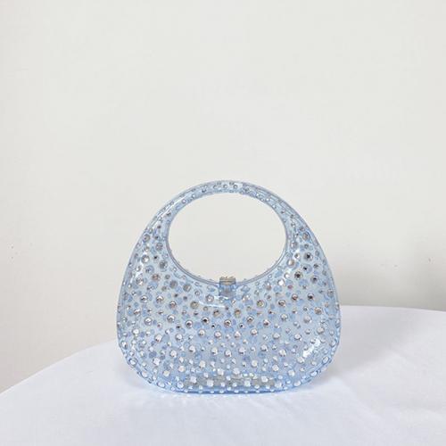 Acrylic hard-surface & Easy Matching Clutch Bag with rhinestone PC