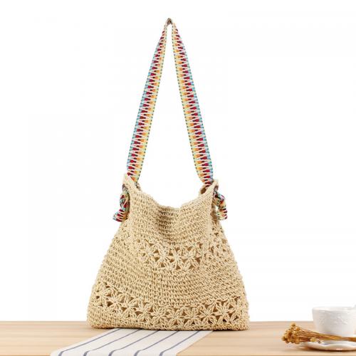 Paper Rope Beach Bag & Easy Matching Woven Shoulder Bag large capacity PC