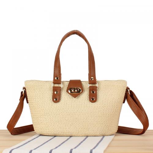 Paper Rope Easy Matching Woven Tote attached with hanging strap PC