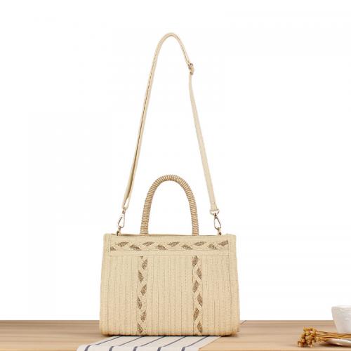 Paper Rope Easy Matching Woven Tote attached with hanging strap PC