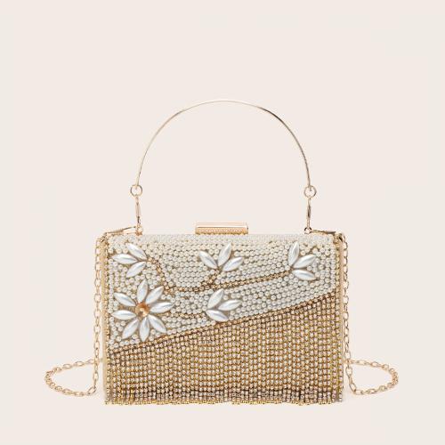 Polyester Easy Matching Clutch Bag with chain & with rhinestone PC