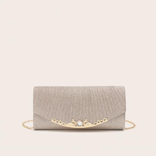 Polyester Easy Matching Clutch Bag with chain & with rhinestone PC