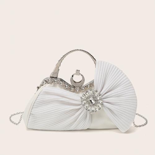 Polyester Easy Matching Clutch Bag with chain & with rhinestone PC