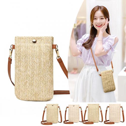 Straw Crossbody Bag Solid PC