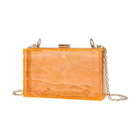 Acrylic hard-surface & Easy Matching Clutch Bag with chain PC