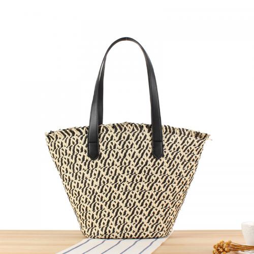 Paper Rope Easy Matching Woven Shoulder Bag large capacity PC