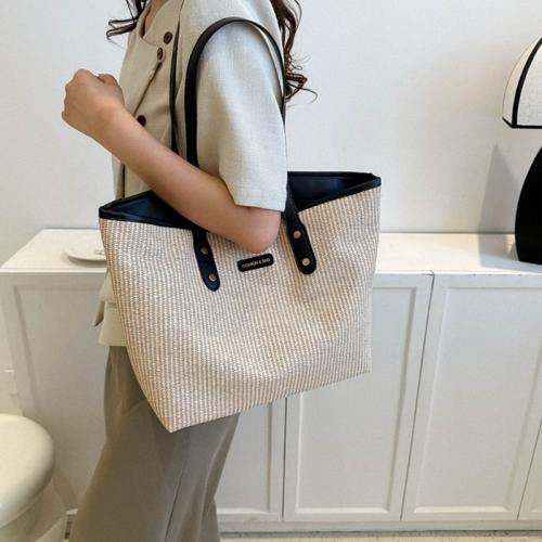 Straw Shoulder Bag large capacity Solid PC