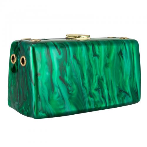 Acrylic hard-surface & Easy Matching Clutch Bag with chain PC