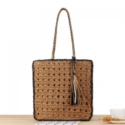 Paper Rope Tote Bag & Easy Matching Woven Shoulder Bag large capacity PC