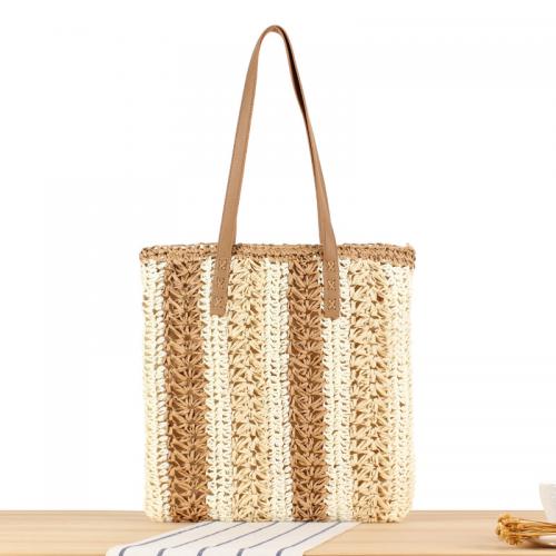 Paper Rope Easy Matching Woven Shoulder Bag large capacity PC