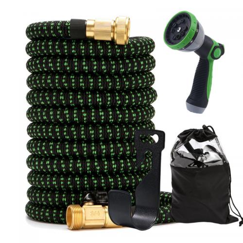 Plastic Garden Water Hose  Solid deep green Set