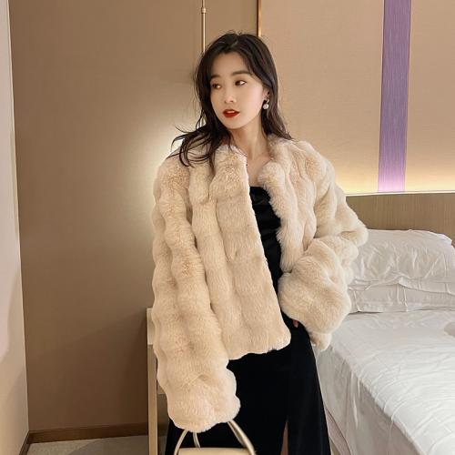 Peluche Manteau femmes Blanc pièce