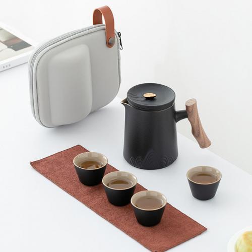 Ceramics Tea Set multiple pieces & portable Set