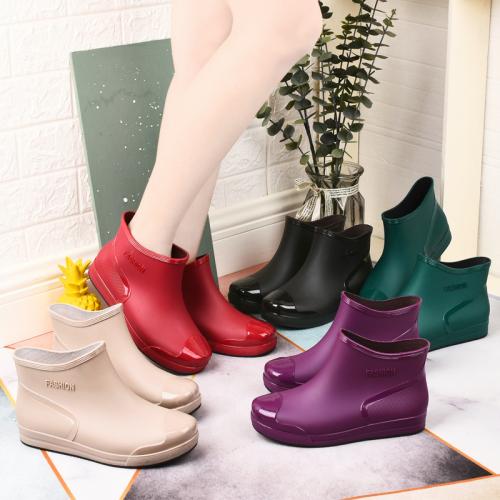 Pvc Bottes de pluie Solide plus de couleurs pour le choix Paire