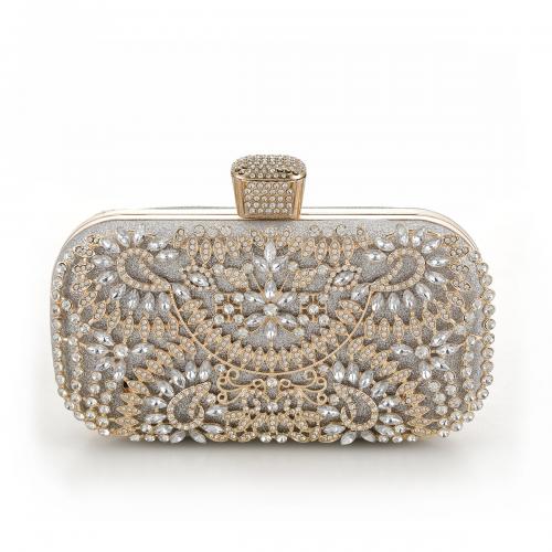 Nylon hard-surface & Easy Matching Clutch Bag with rhinestone PC